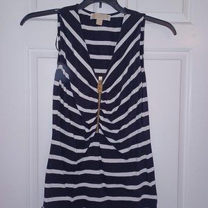 Michael Kors Black/White Striped Top